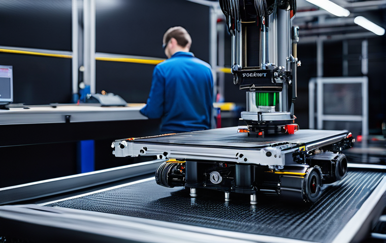 금형설계와 신소재 기술의 융합 사례 - **"Advanced Manufacturing Hub"**
A high-tech, brightly lit factory floor showcases the intricate...