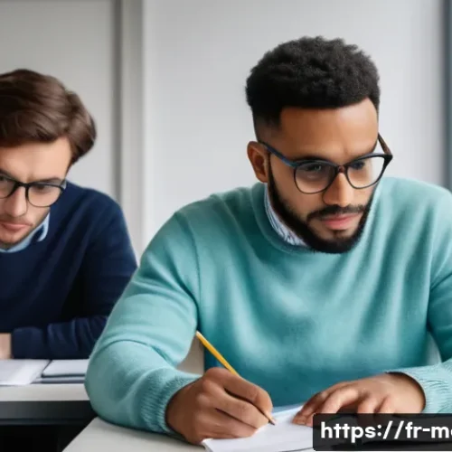 금형설계기능사 시험 응시료와 관련 비용 - A professional French certification exam setting focused on mold design, showing a diverse group of ...
