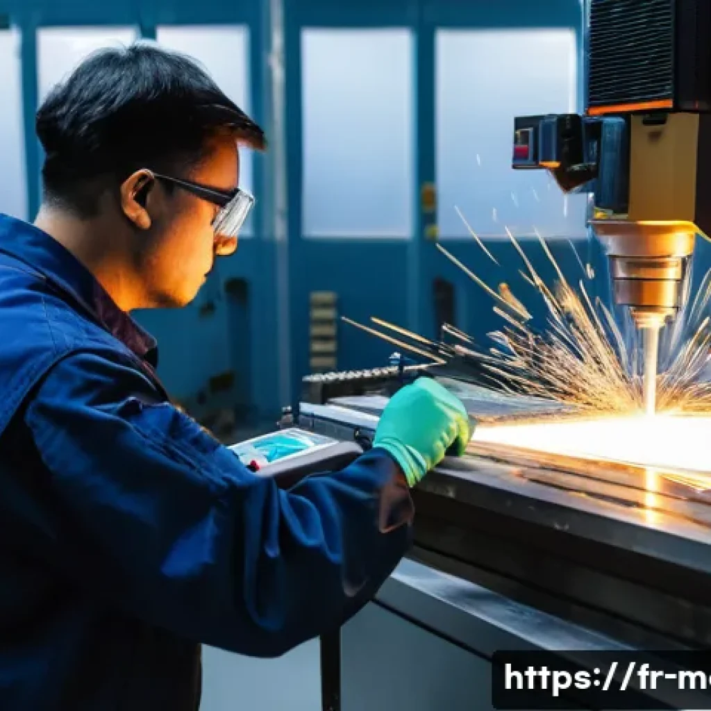 금형설계기능사와 금형산업기사 차이점 - A detailed, realistic workshop scene showing a skilled mold fabrication technician operating a CNC m...