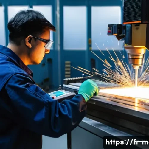 금형설계기능사와 금형산업기사 차이점 - A detailed, realistic workshop scene showing a skilled mold fabrication technician operating a CNC m...